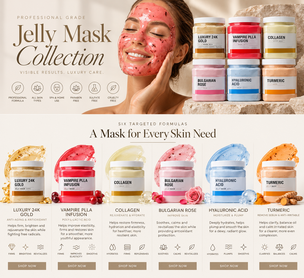 Luxury Jelly Mask Collection | Professional Skincare