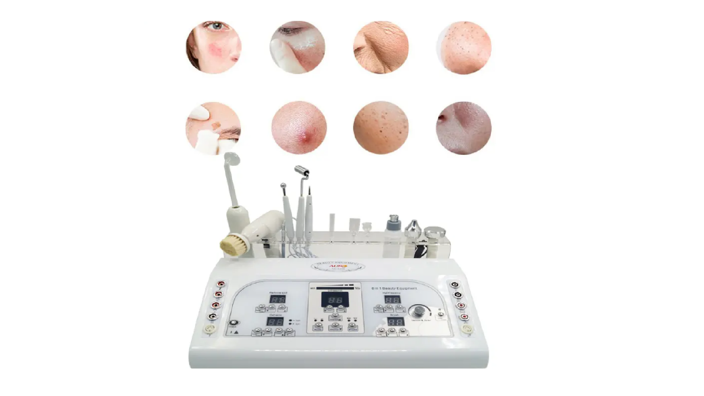 Máquina de vacío Utrasónica, Multifuncional 8 en 1, Masajeador Facial Galvánico