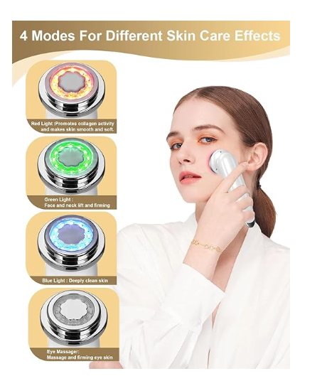 Portable Led Light Multifunctional Facial Skin Car, 4 in 1