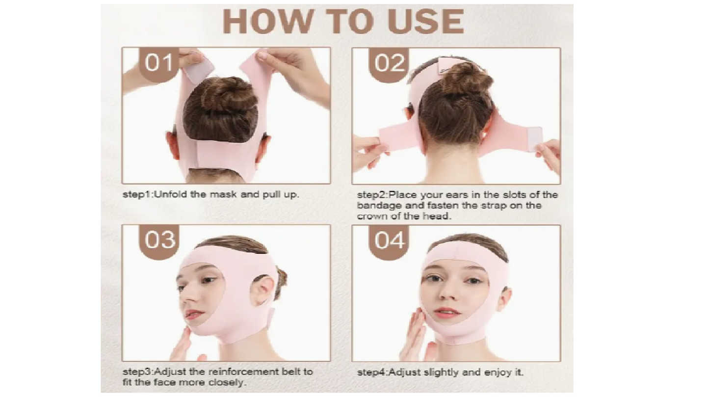Pink V-Line Face Shaping Mask
