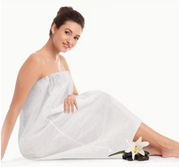 Disposable Spa Wraps for Women with Adjustable Closure Non- Towel
