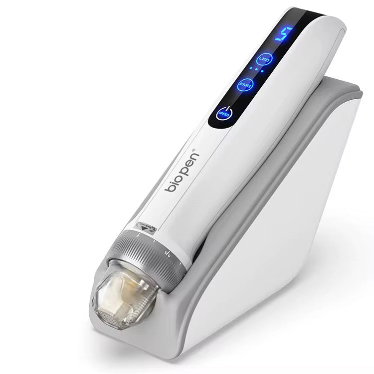 Bio Pen Pin Nano Skin Care Hair Regrowth Microneedling Derma Pen with EMS Microcurrent Led Light