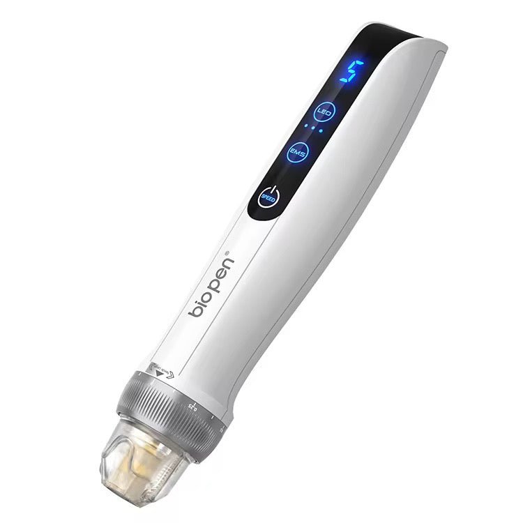 Bio Pen Pin Nano Skin Care Hair Regrowth Microneedling Derma Pen with EMS Microcurrent Led Light