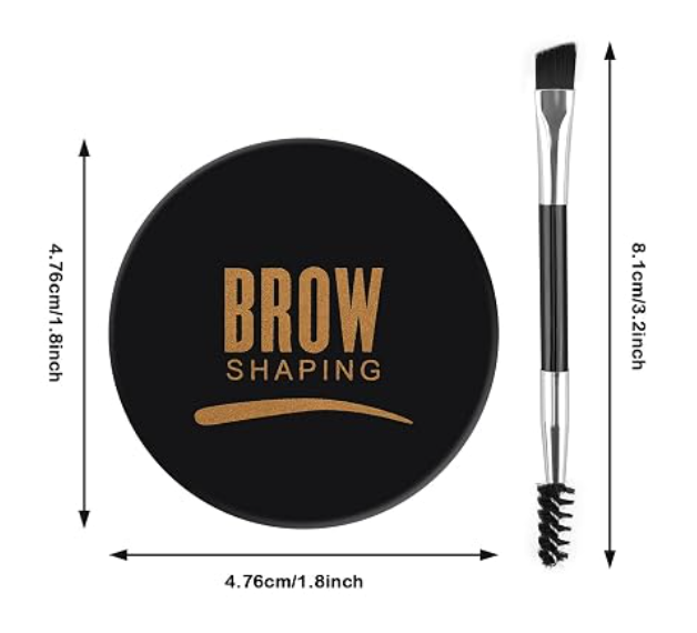 Eyebrow Pomade Kit with Dual-ended Eyebrow Brush,Waterproof & Long Lasting