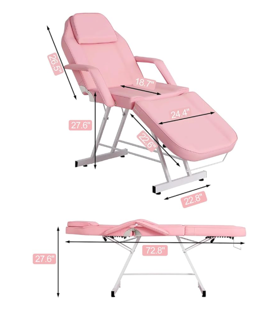 Massage Table Tattoo Chair with Spa Stool