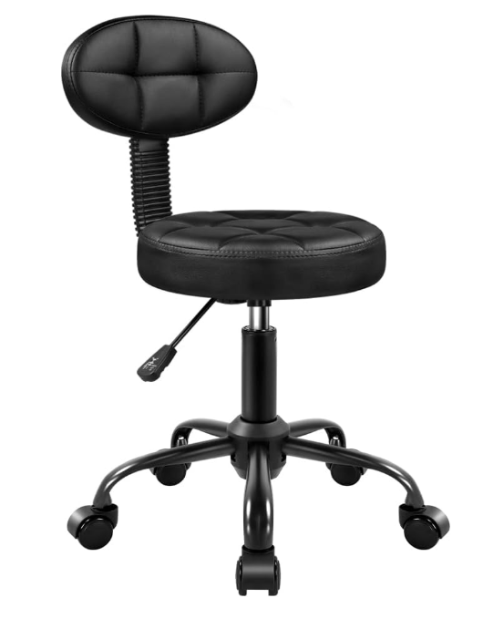 Round Stool for SPA / Massage Height Adjustable Swivel Stool Chair with Wheels