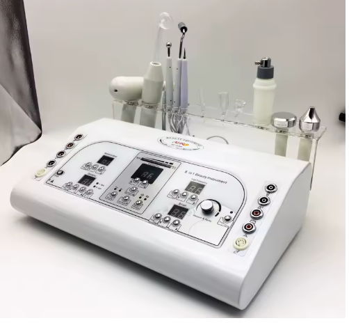 8 in 1 Multifunctional Cautery Ultrasonic Vaccum Spray Galvanic Facial Machine