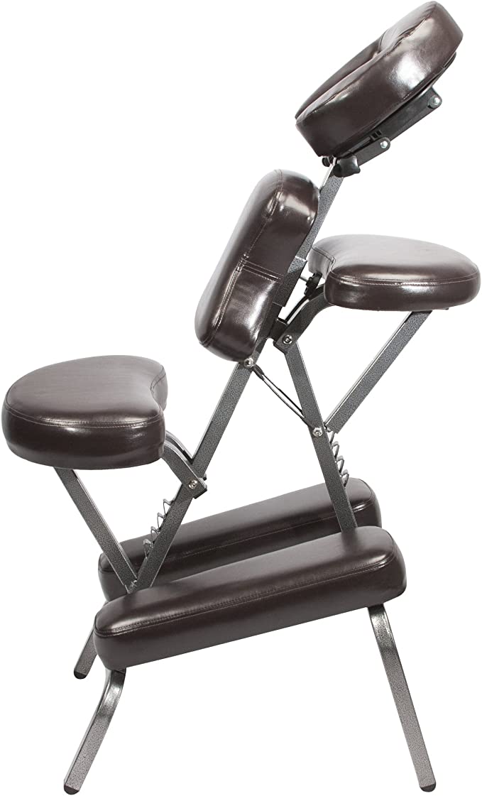 Massage Bedford Portable Light Weight Massage Chair with Carrying Case, Coffee-