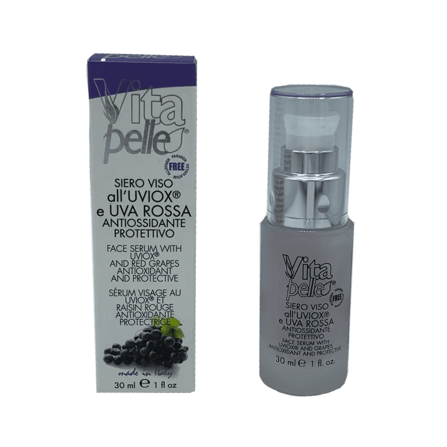 Uviox Face Serum and Red Grapes-