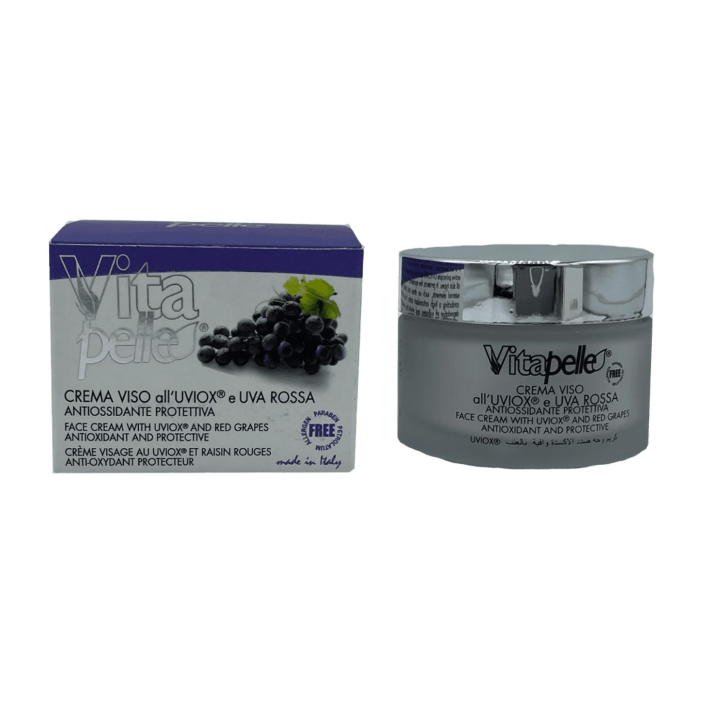Uviox Face Cream and Red Grapes-