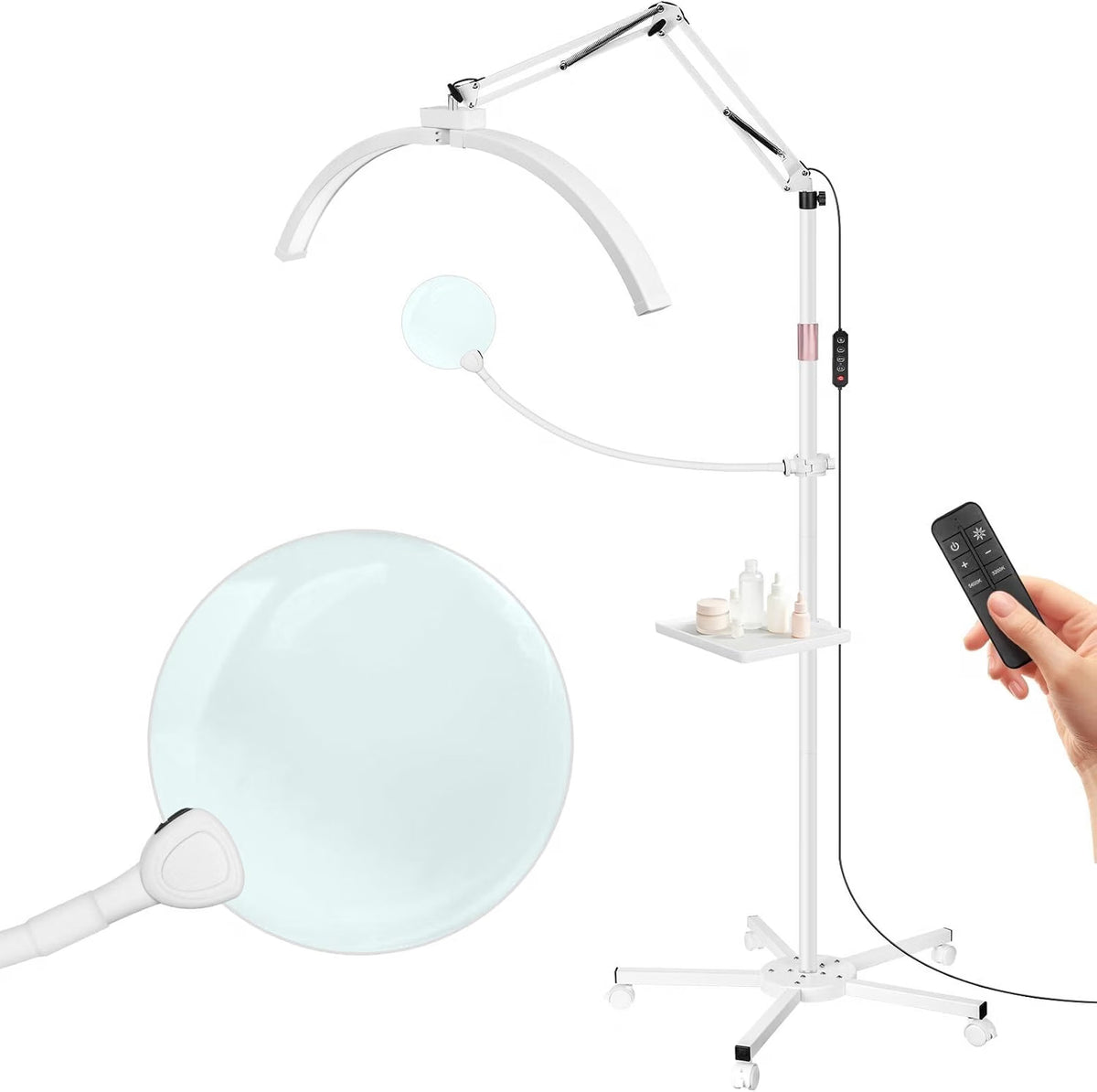 Portable Esthetician Light with Tool Tray