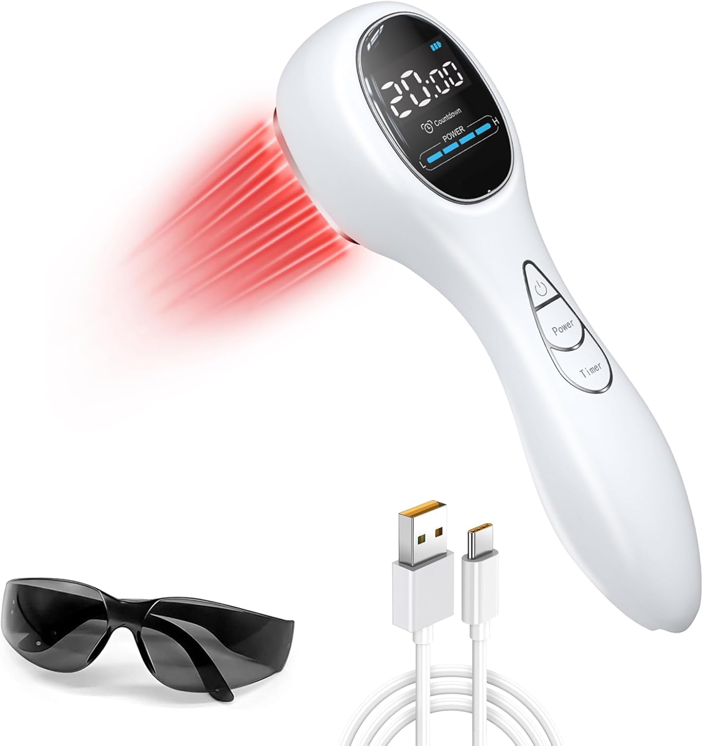SUNJIKA Red Light Therapy Device Wand for Body, Infrared Light Therapy Device for Joint and Muscle & Tissue Pain Relief