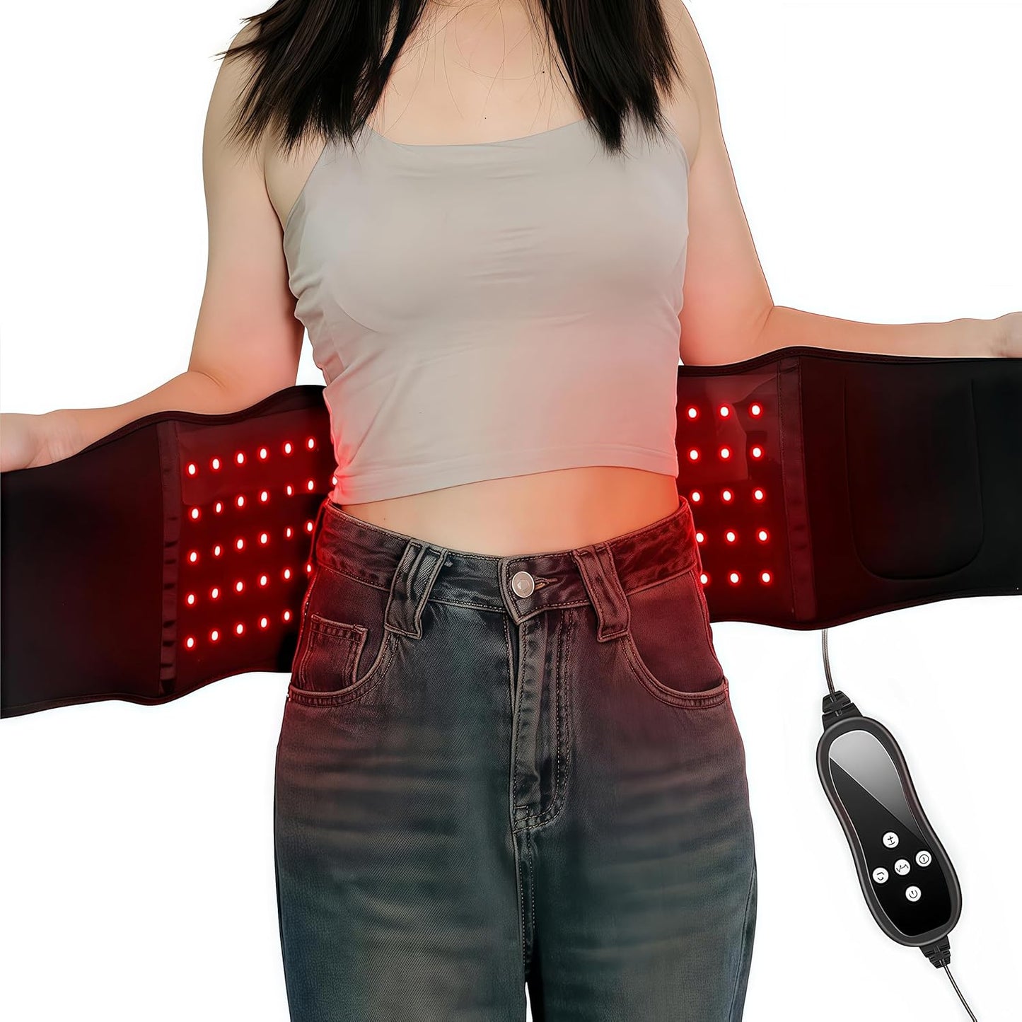 Red Light Therapy Belt - Red Light Therapy Device with Vibration Red Light Wrap Body Massage Pad