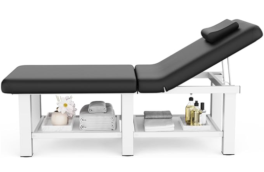 Massage Table with Backrest and Storage Space