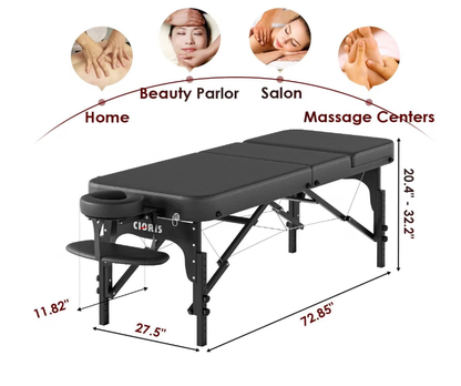 Massage Bed - 3 Section - Portable Hold Up to 1100LBS