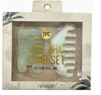 Gua Sha Massage Combs, Natural Jade Stone
