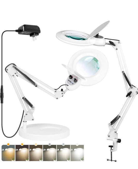 10X Magnifying Glass with Light and Stand