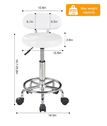 Chair / Stool with Backrest & Footrest