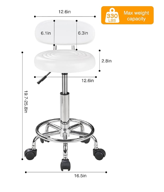Chair / Stool with Backrest & Footrest