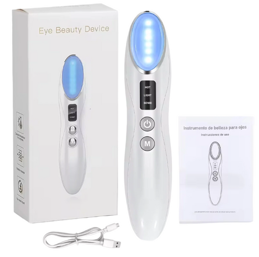 Electric Eye Massager Pen LED Photon Therapy Vibration Heated Anti-aging Wrinkle Removal Device Dark Circle Puffiness Skin Care -