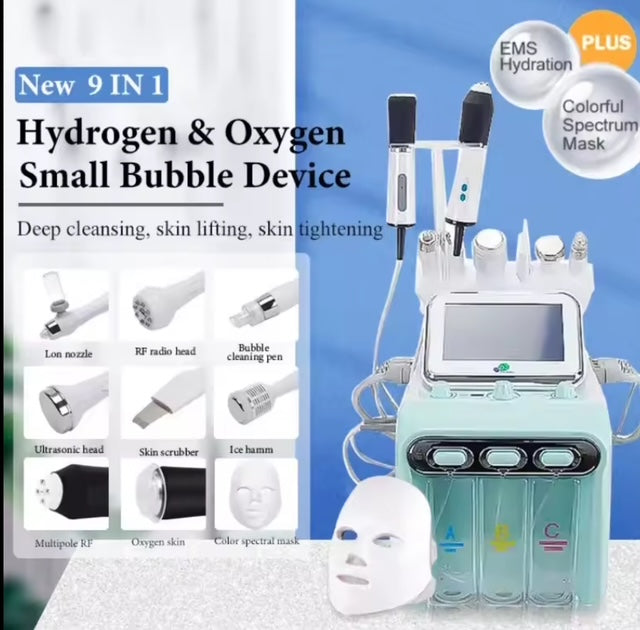 9in1 Hydro Facial Machine Professional Hydro microdermabrasion Machine , with Oxy Pod