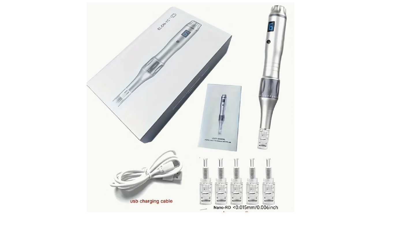 Elon-YC -X3 Micro Agujas con 5 Free Cartridges: 5pcs Round Nano-RD