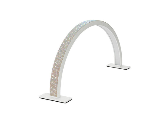 Lampara media Luna - Blanca con Rhinestones