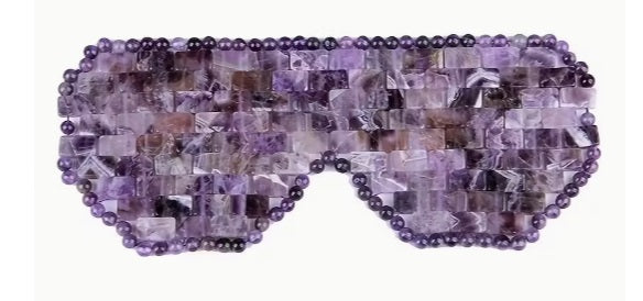 1pc Natural Stone Eye Mask- Amatist