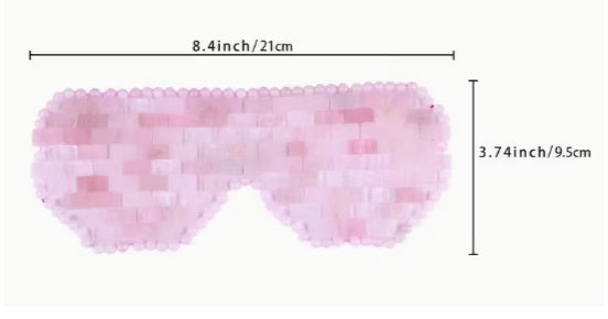 1pc Natural Stone Eye Mask - Rose Quartz