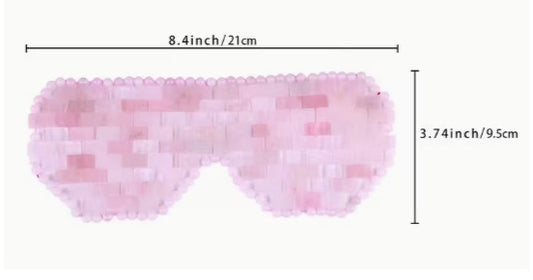 1pc Natural Stone Eye Mask - Rose Quartz