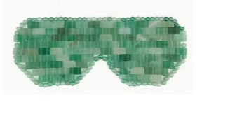 1pc Natural Stone Eye Mask - Green Aventurine