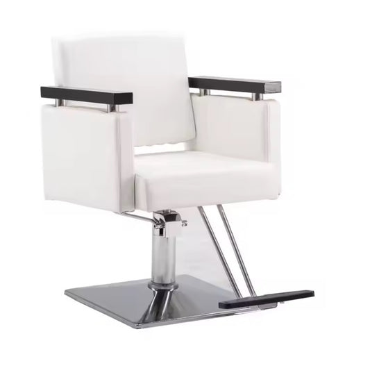 White-Wood Square Chair