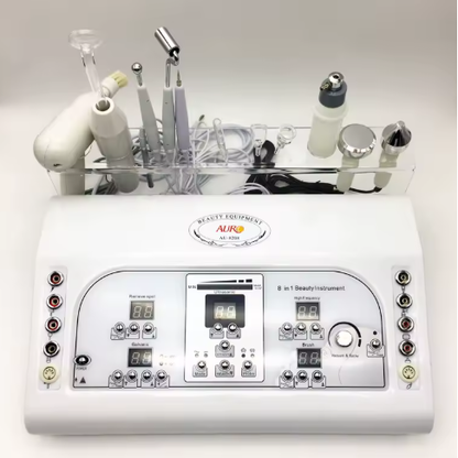8 in 1 Multifunctional Cautery Ultrasonic Vaccum Spray Galvanic Facial Machine