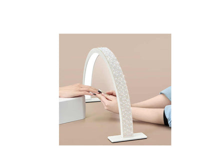 Lampara media Luna - Blanca con Rhinestones