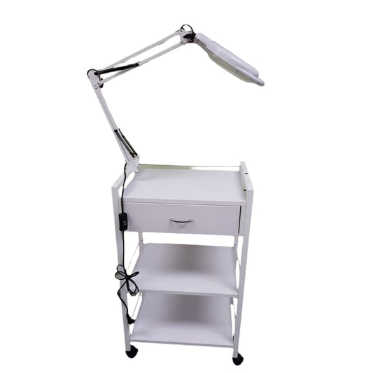 Cart with Drawer and Magnifying Glass
