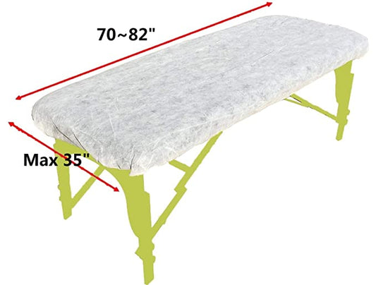 Pack of 50 Disposable Fitted Massage Table Sheets Bed Covers 82 x 35 inches White-