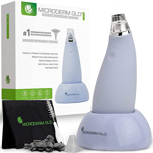 Microderm GLO MINI Blackhead Remover Pore Vacuum & Facial Tool with Microdermabrasion-
